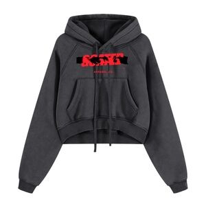Women’s Black Cropped Hoodie